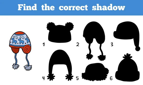 Trouver l'ombre correcte, Trouver cap by the shadows — Image vectorielle