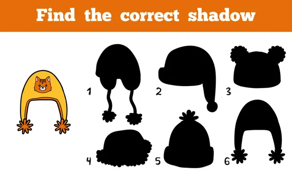 Encontrar la sombra correcta, Encontrar la tapa por las sombras — Vector de stock