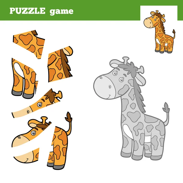 Gra logiczna dla dzieci, żyrafa — Wektor stockowy