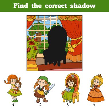 Doğru gölgeyi bul. Gölge tarafından kız bul