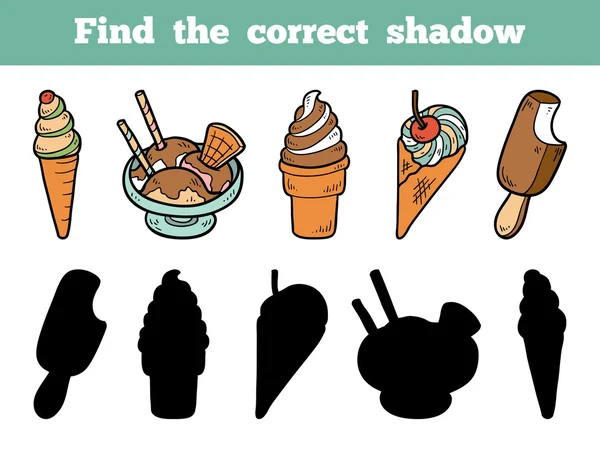 Encuentra la sombra correcta. Vector color helado — Archivo Imágenes Vectoriales