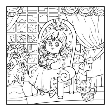 Sayı oyunu çocuklar için. Küçük Prenses bir tahtta oturuyor