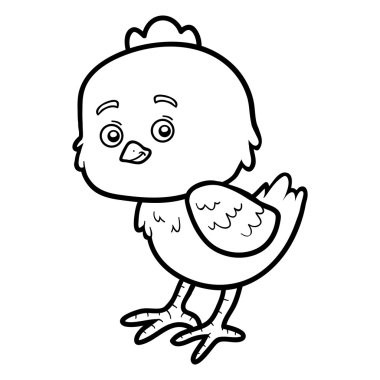 Chilren, küçük civciv boyama kitabı