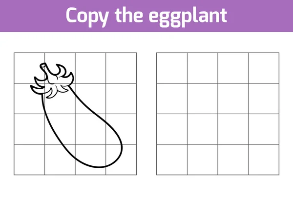 Copia la foto. Frutas y hortalizas, berenjena — Vector de stock