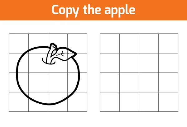 Копіювати зображення. Фрукти та овочі, яблуко — стоковий вектор