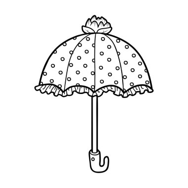 Çocuklar için boyama kitabı şemsiye