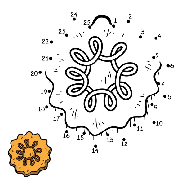 Zahlenspiel für Kinder, Kekse — Stockvektor