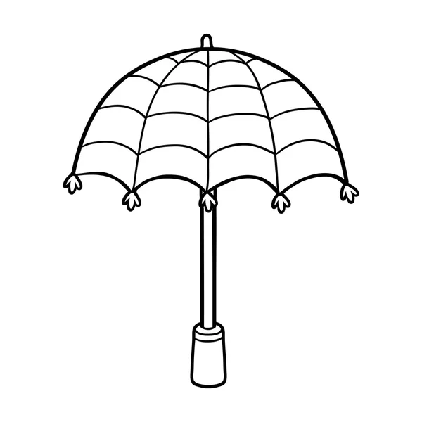 Livre à colorier pour enfants, parapluie — Image vectorielle