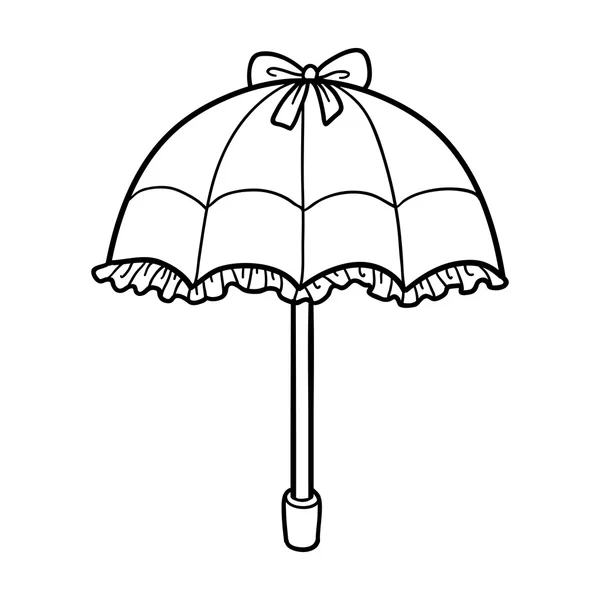 Coloring book for children, umbrella — Stock Vector