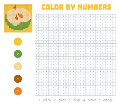 Sayıya göre renk, meyve ve sebze, elma