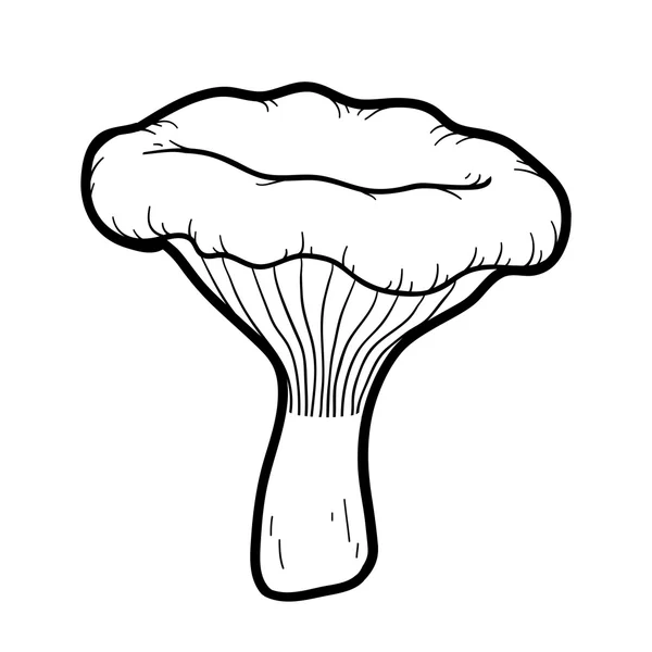 着色书。食用蘑菇，香菇 — 图库矢量图片