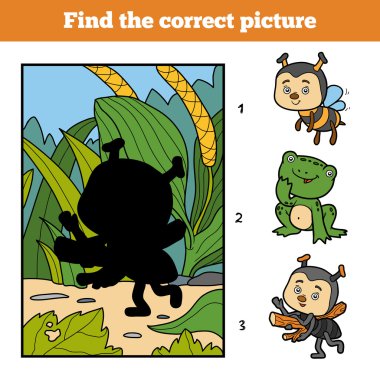 Doğru resmi bulun. Küçük karınca ve arka plan