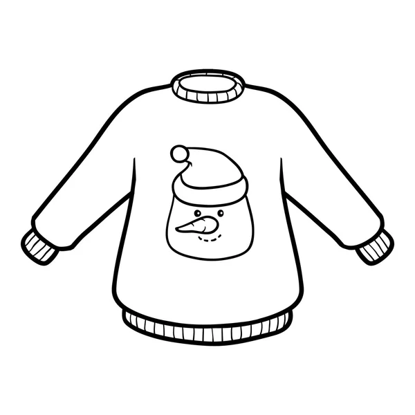 Livro para colorir, Pullover — Vetor de Stock