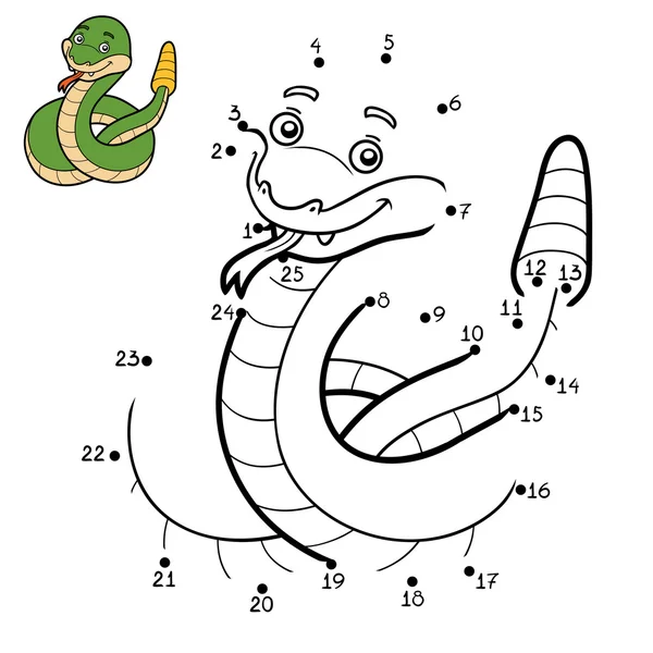 Игра чисел, гремучая змея — стоковый вектор