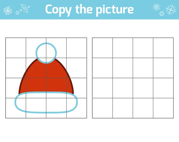 Copy the picture, Santa hat — Stock Vector