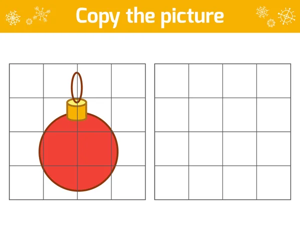 Copy the picture, Christmas ball — Stock Vector