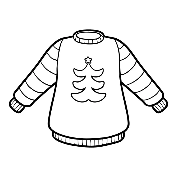 Kleurboek, Pullover — Stockvector