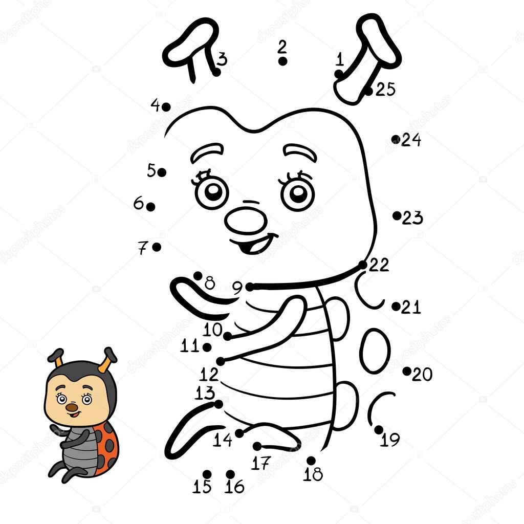 Puzzle de pintar por número (nonogram), jogo educacional para crianças, bee