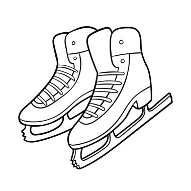 Çocuklar için boyama kitabı, artistik patinaj.