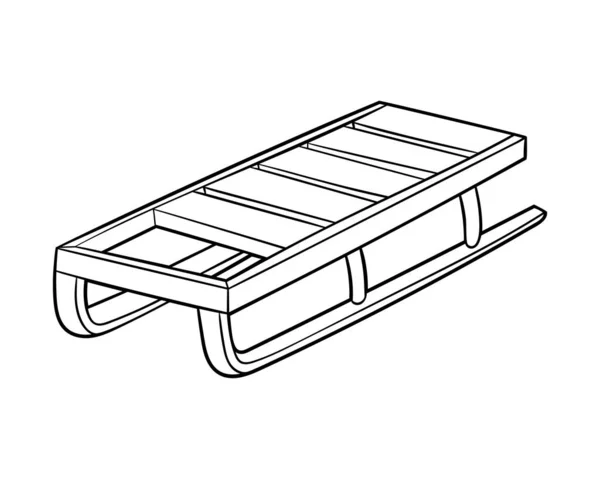 Розмальовка Дітей Дитячі Санки — стоковий вектор