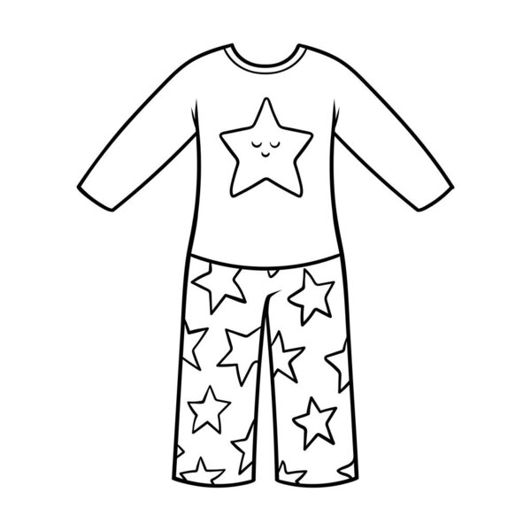 Coloring book for children, Pyjamas for boys