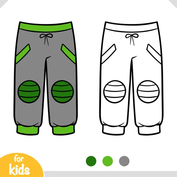 Kolorowanki Dla Dzieci Spodnie Sportowe — Wektor stockowy