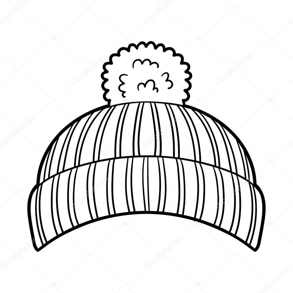Coloring book for children, Knitted hat