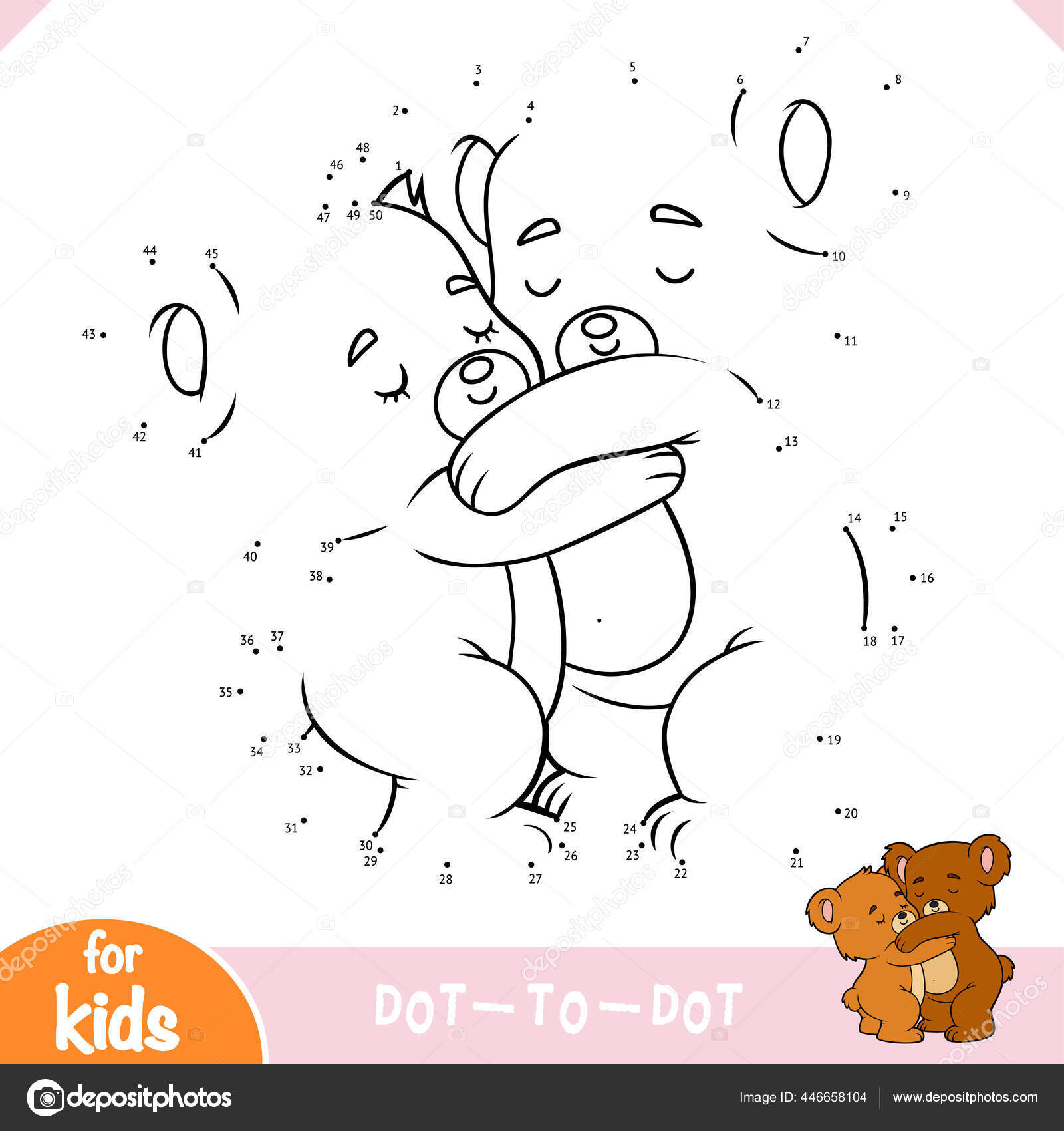 Числа Очкова Точка Гри Дітей Ніжні Обійми Stock Vector by ©ksenya_savva ...