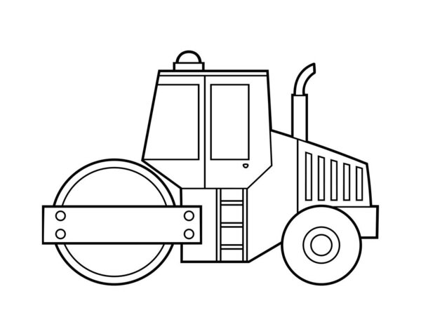 Coloring book for children, Road roller