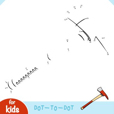 Numaralar oyunu, eğitim çocuklar için nokta nokta oyunu, İtfaiyeciler baltası