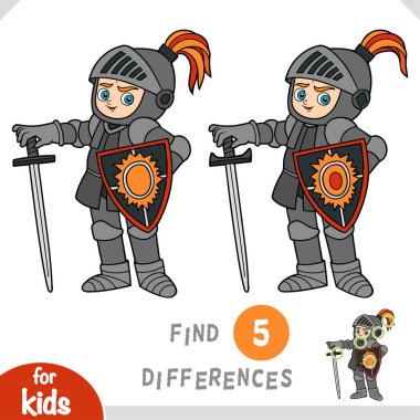 Farklılık bul, çocuklar için eğitici bir oyun, Şövalye