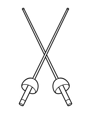 Çocuklar için boyama kitabı, iki çapraz çember.