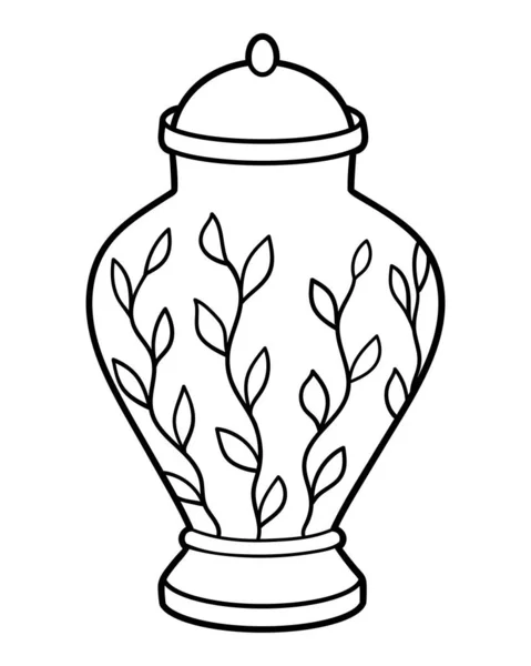 子供向けぬり絵 Urn — ストックベクタ