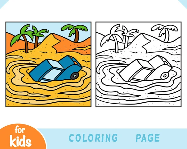 Livro Para Colorir Para Crianças Fundo Areia Movediça —  Vetores de Stock