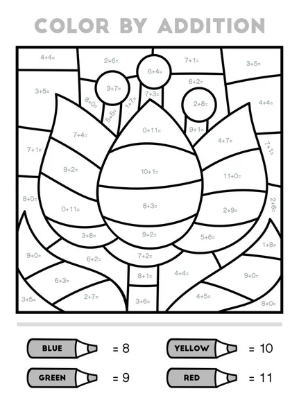 Ek olarak renk, çocuklar için eğitim oyunu, Çiçek