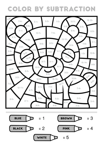 Çıkartma ile renk, çocuklar için eğitim oyunu, Ayı