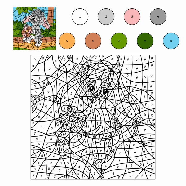 Color por número (conejo) — Διανυσματικό Αρχείο