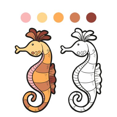 boyama kitabı (deniz atı)