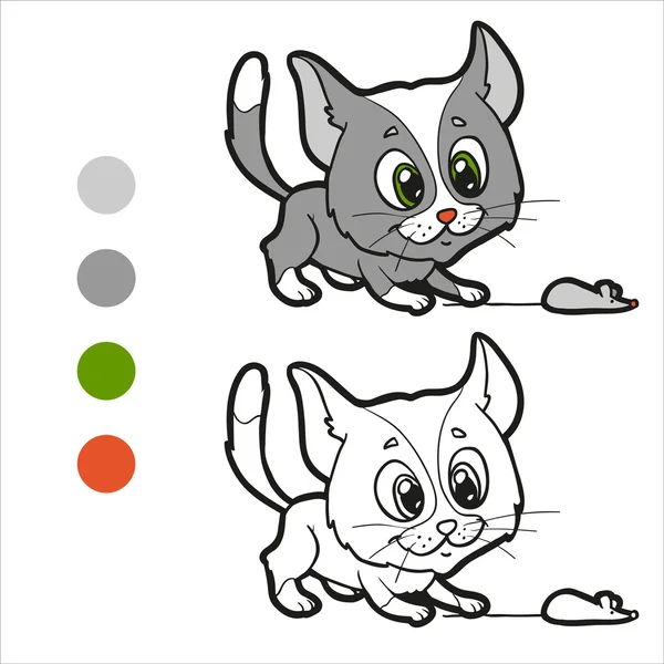 Libro para colorear (gato ) — Archivo Imágenes Vectoriales