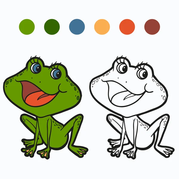 Kolorowanka (żaba) — Wektor stockowy