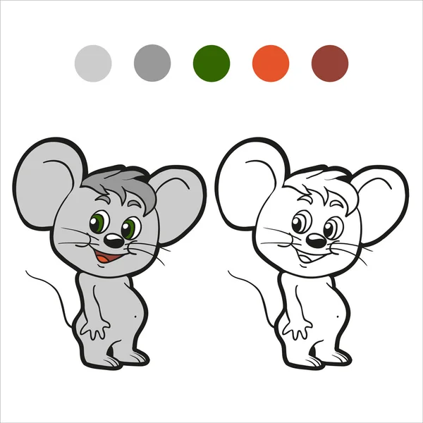 Libro para colorear (ratón ) — Archivo Imágenes Vectoriales