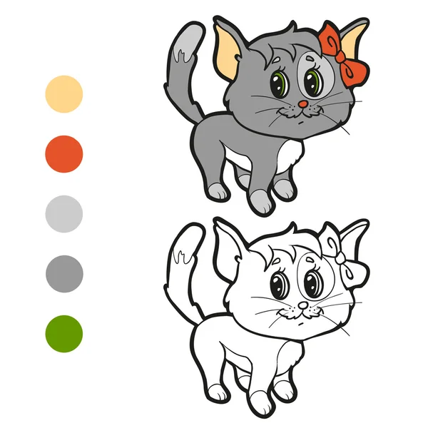 Libro para colorear (gato ) — Vector de stock