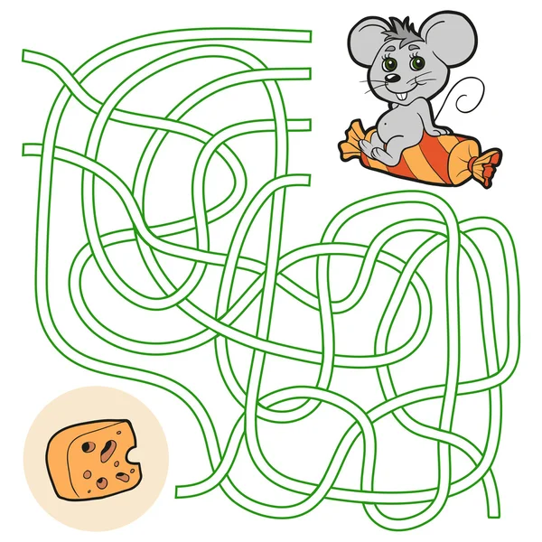 Gioco labirinto per bambini (mouse ) — Vettoriale Stock
