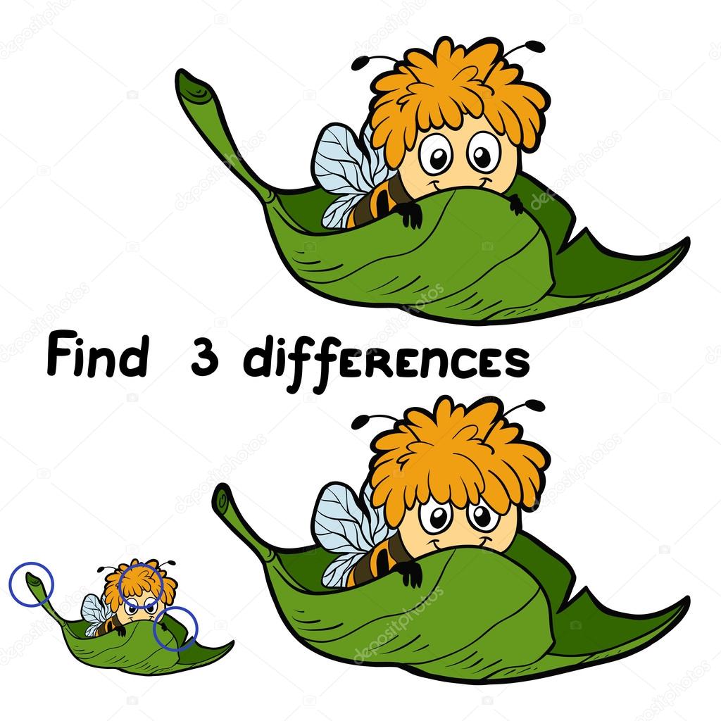 Find 3 differences (bee)