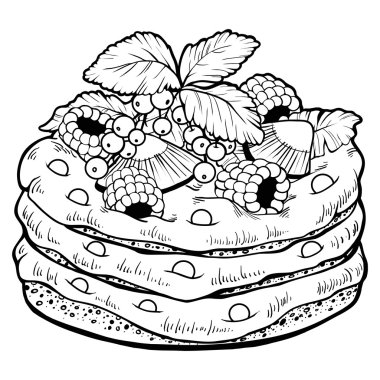 Boyama kitabı (tartı, kek)