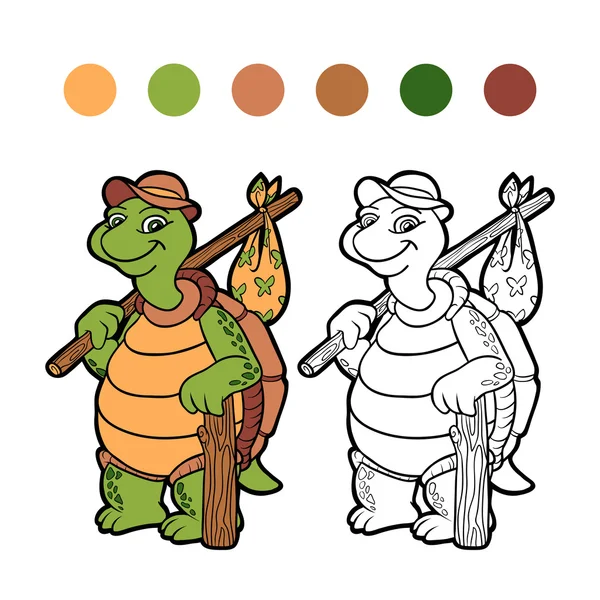 Libro para colorear (tortuga ) — Archivo Imágenes Vectoriales
