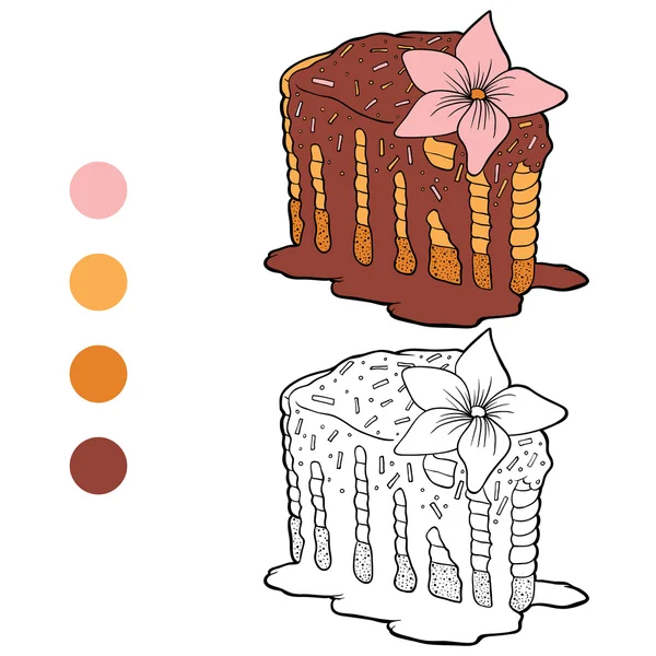 Kleurboek (cake) — Stockvector