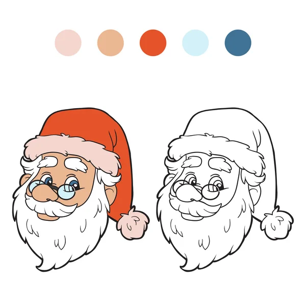 Coloring book (Santa Claus) — Stock Vector