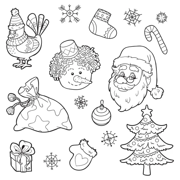 Set of christmas vector elements — Stock Vector