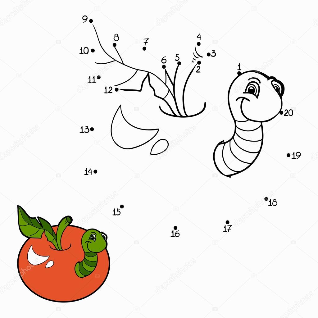 Numbers game (worm and apple)